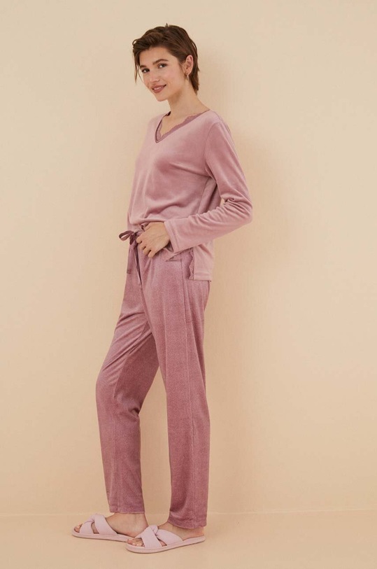 Pidžama women'secret SOFT TOUCH FRANCHISEE pletivo roza 3596065