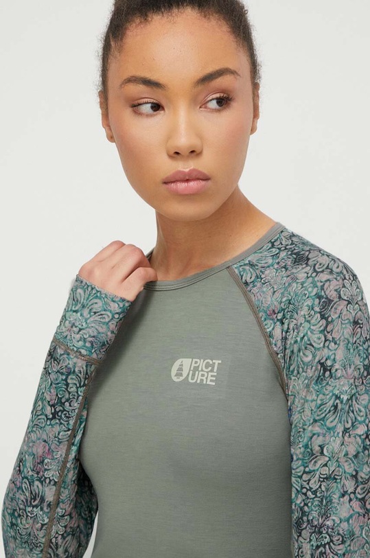Funkční triko s dlouhým rukávem Picture Milita Printed zelená WTS500