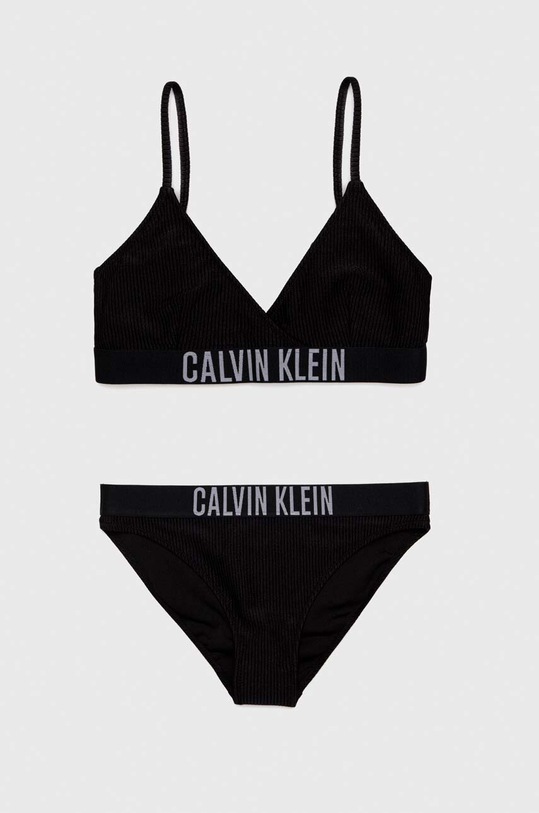 Calvin Klein Jeans dwuczęściowy strój kąpielowy dziecięcy wzorzyste czarny KY0KY00051.9BYX