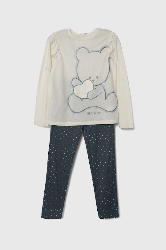 United Colors of Benetton gyerek pizsama mintás szürke 3Y5E0P04U.G.SEASONAL