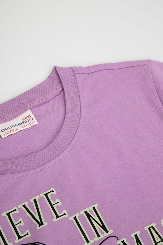 Παιδικές βαμβακερές πιτζάμες Coccodrillo μωβ ZC3448116PJS