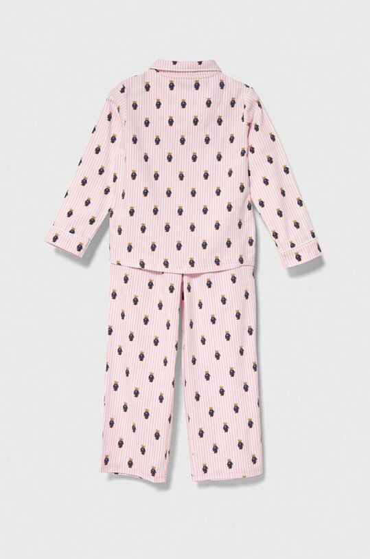 Polo Ralph Lauren pijamale de bumbac pentru copii 4P0143 roz AW23