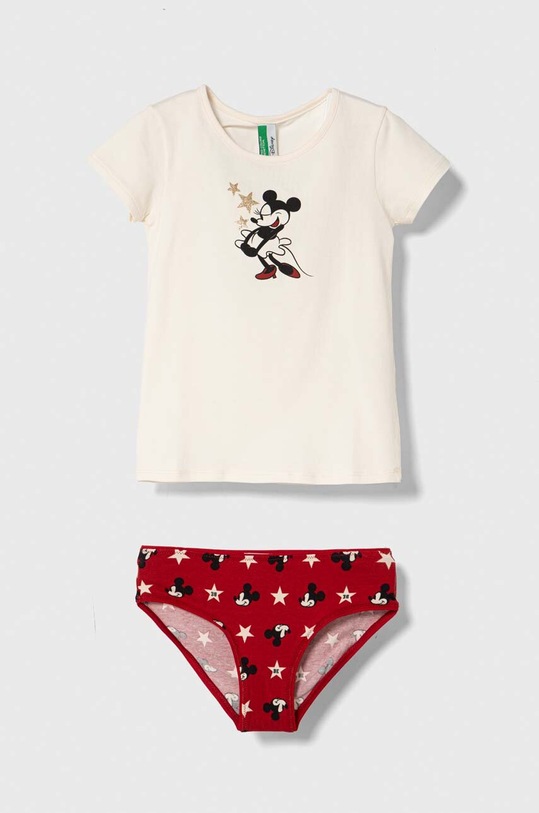 United Colors of Benetton komplet dziecięcy wzorzyste beżowy 3Z1R0M00E.G.SEASONAL