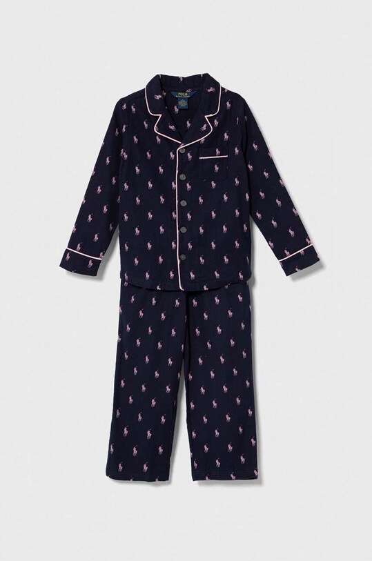 Polo Ralph Lauren pijamale de bumbac pentru copii set bleumarin 4P0150