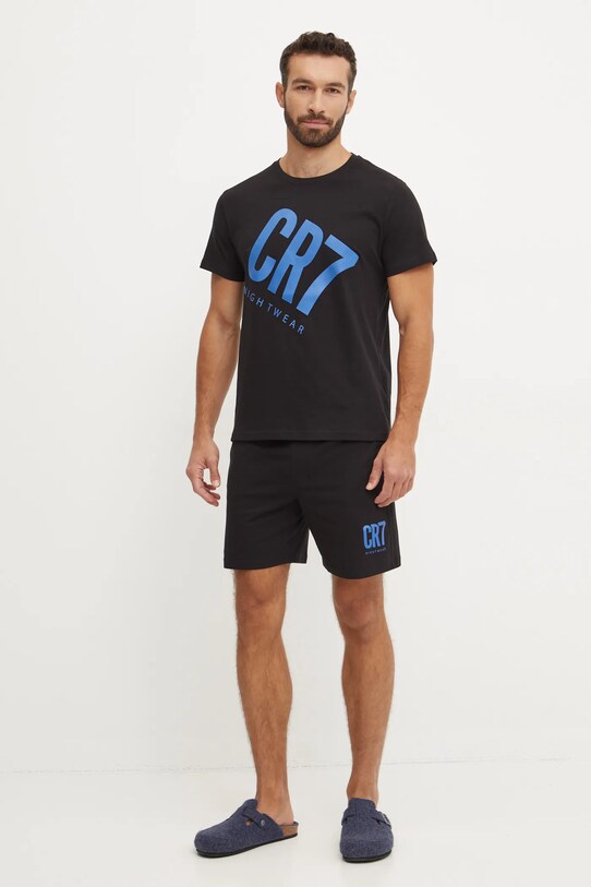 CR7 Cristiano Ronaldo pigama in lana set nero 8730.41.923
