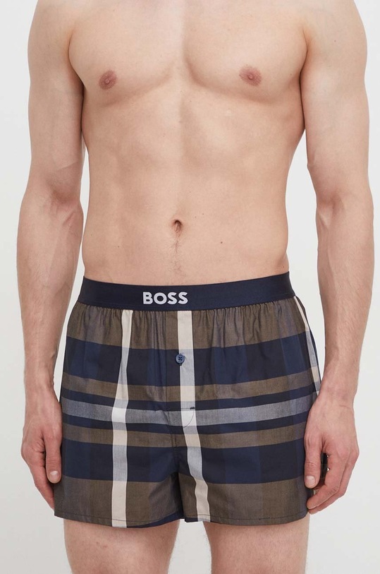 Odzież BOSS bokserki bawełniane 2-pack 50496091 granatowy