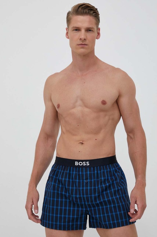 Odzież BOSS bokserki bawełniane 2-pack 50496091 granatowy