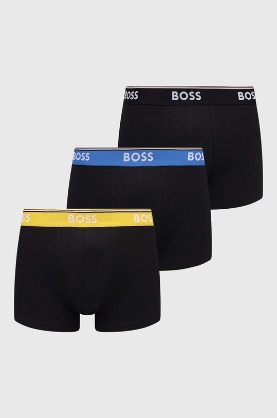 Μποξεράκια BOSS 3-pack εφαρμοστό σορτς μπόξερ μαύρο 50495436