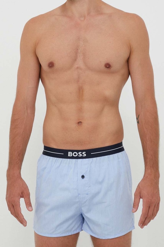 Одяг Бавовняні боксери BOSS 3-pack 50505677 блакитний