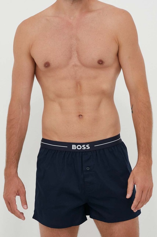 Βαμβακερό μποξεράκι BOSS 3-pack μπλε 50505677