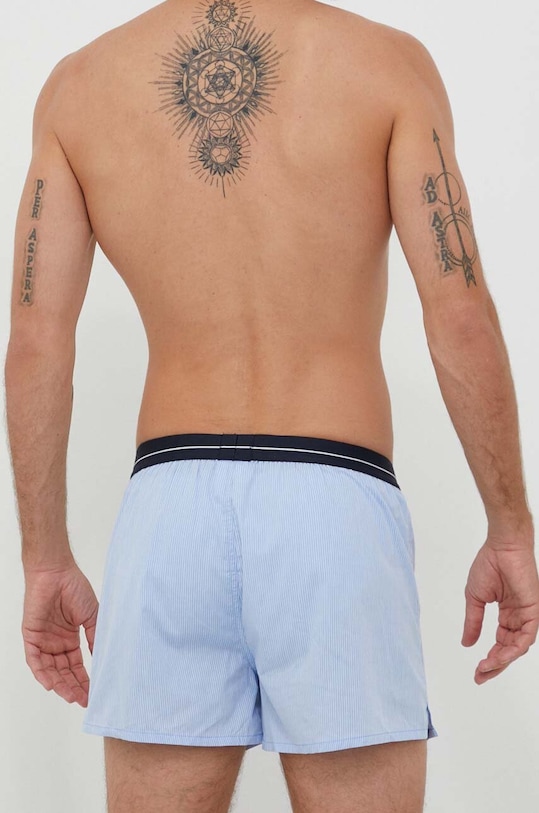 Βαμβακερό μποξεράκι BOSS 3-pack 50505677 μπλε