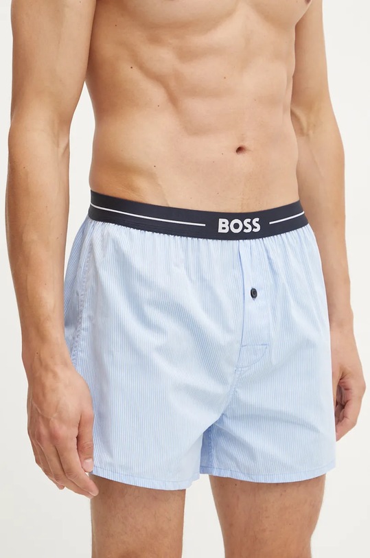 Бавовняні боксери BOSS 3-pack 50505677 блакитний AW24