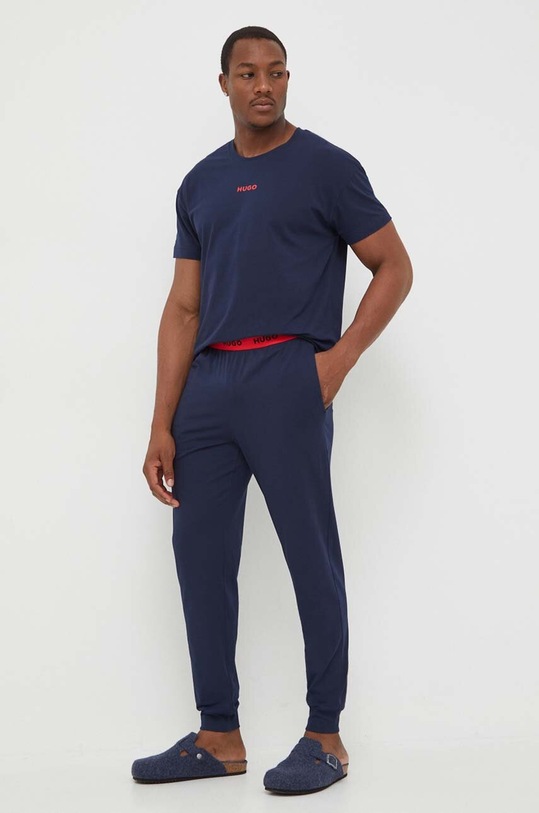 Dugi doljnji dio pidžame HUGO plava 50493128