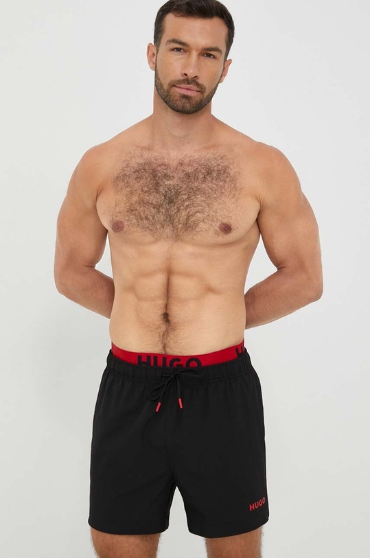 Plavkové šortky HUGO 50496287 čierna SS24
