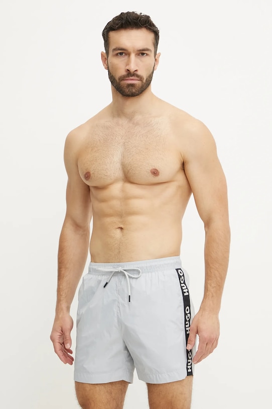 HUGO pantaloni scurti de baie Planet friendly gri 50500973