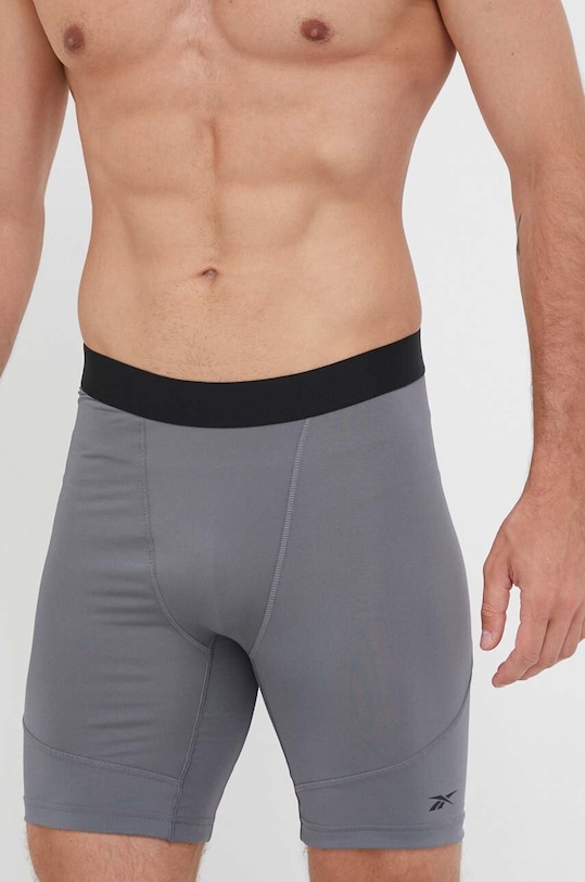 Reebok szorty treningowe ID Train z elastanem szary HI3926