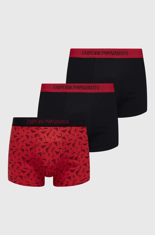 Emporio Armani Underwear boxeri de bumbac 3-pack uni multicolor 111625.3F722