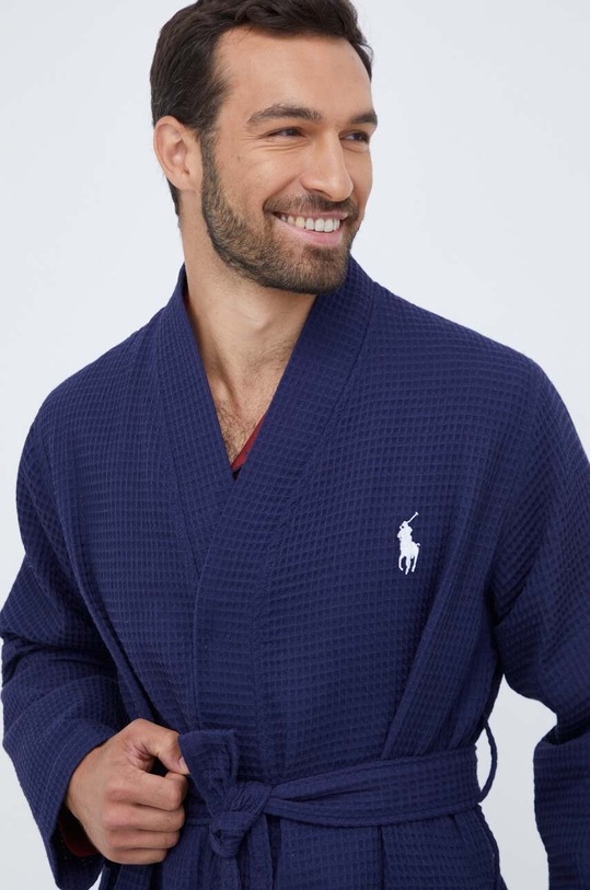 Polo Ralph Lauren szlafrok bawełniany granatowy 714910651