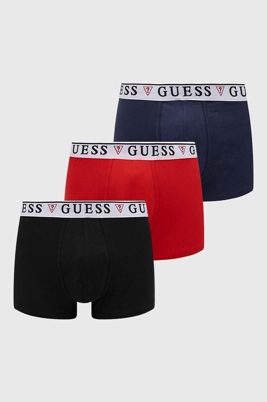 Boxerky Guess 3-pak BRIAN pletenina tmavomodrá U97G01.K6YW1