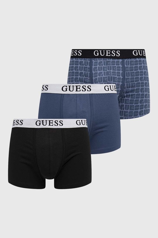 Guess bokserki 3-pack wzorzyste niebieski U3BG15.K6YW0