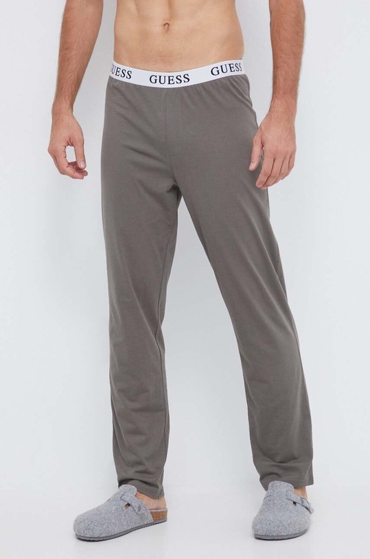 Памучна пижама Guess DERRICK сив U2BX00.KBZG0