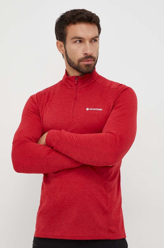 Функціональний лонгслів Montane Dart Zip Planet friendly червоний MDRZN