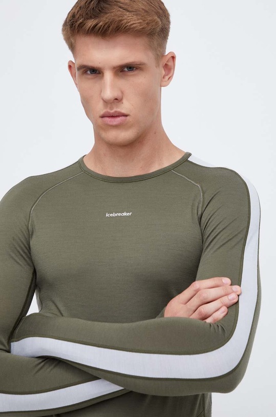Îmbrăcăminte Icebreaker longsleeve funcțional ZoneKnit 200 IB0A56HA8811 verde