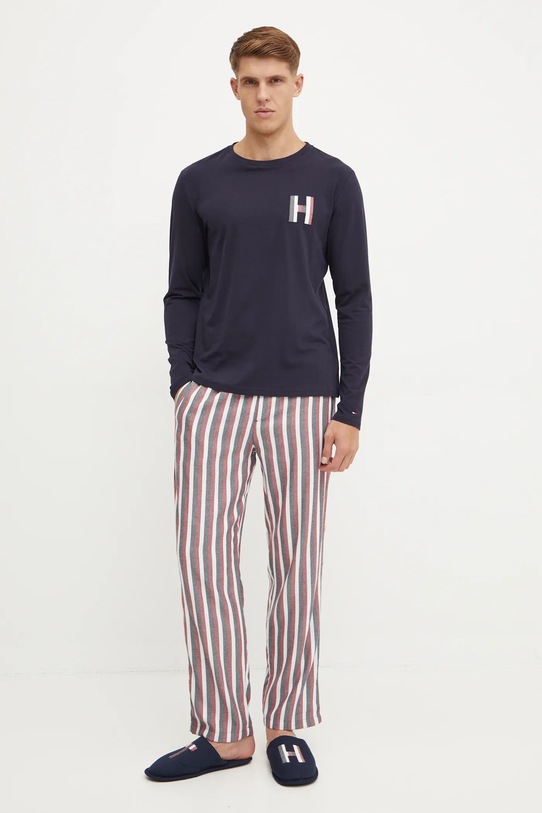 Піжама і тапочки Tommy Hilfiger аплікація темно-синій UM0UM02989