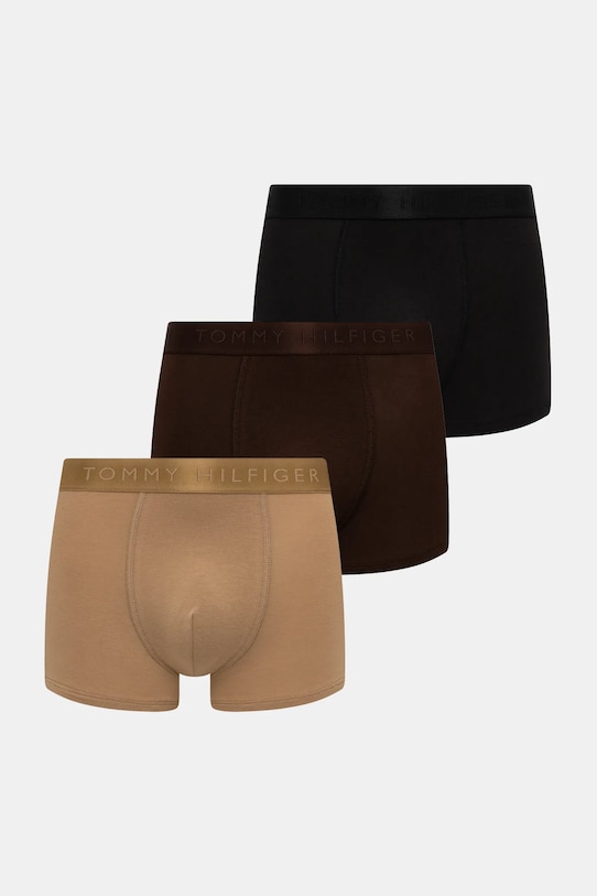 Boxerky Tommy Hilfiger 3-pak hnedá UM0UM02760