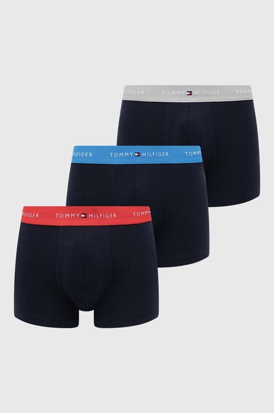 Boxerky Tommy Hilfiger 3-pack pletenina námořnická modř UM0UM02763