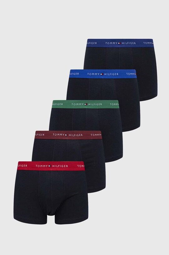 Μποξεράκια Tommy Hilfiger 5-pack εφαρμοστό σορτς μπόξερ σκούρο μπλε UM0UM03061