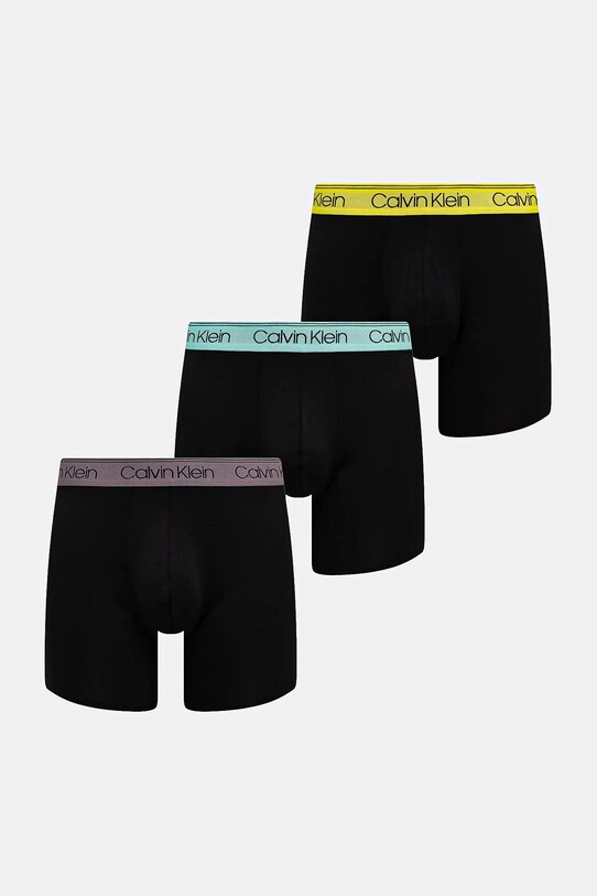 Boxerky Calvin Klein Underwear 3-pack pletenina černá 000NB2570A