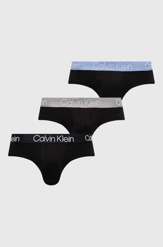 Сліпи Calvin Klein Underwear 3-pack трикотаж чорний 000NB2969A