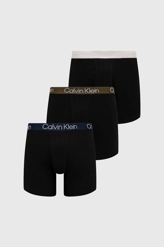 Boxerky Calvin Klein Underwear 3-pak pletenina čierna 000NB2971A