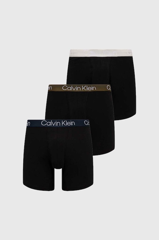 Boxerky Calvin Klein Underwear 3-pak pletenina čierna 000NB2971A