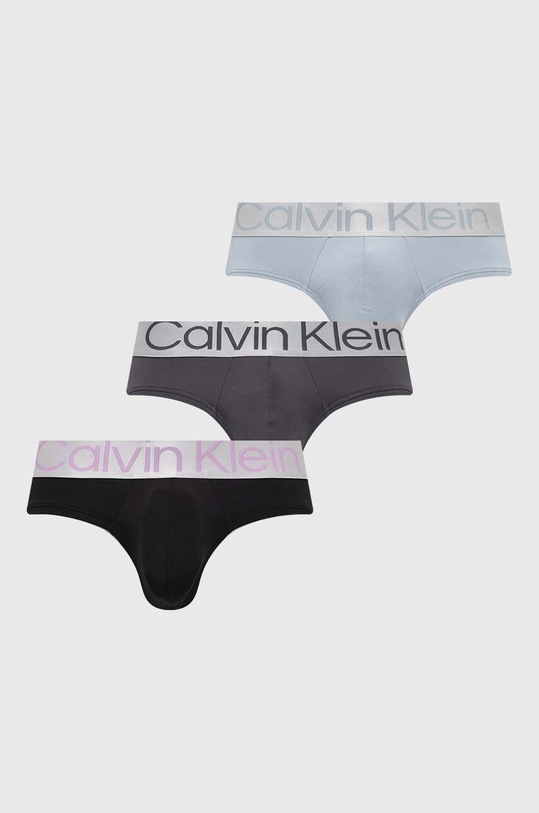 Calvin Klein Underwear slipy 3-pack dzianina niebieski 000NB3073A