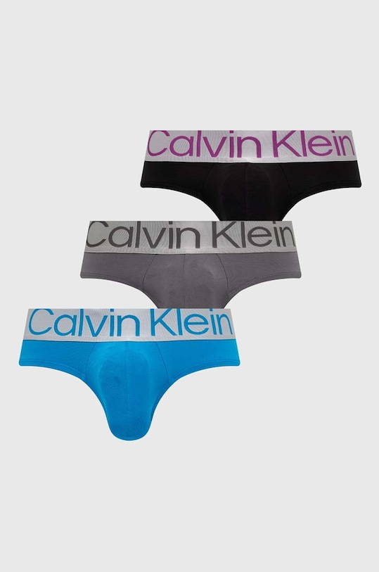 Slipy Calvin Klein Underwear 3-pak pletenina viacfarebná 000NB3073A