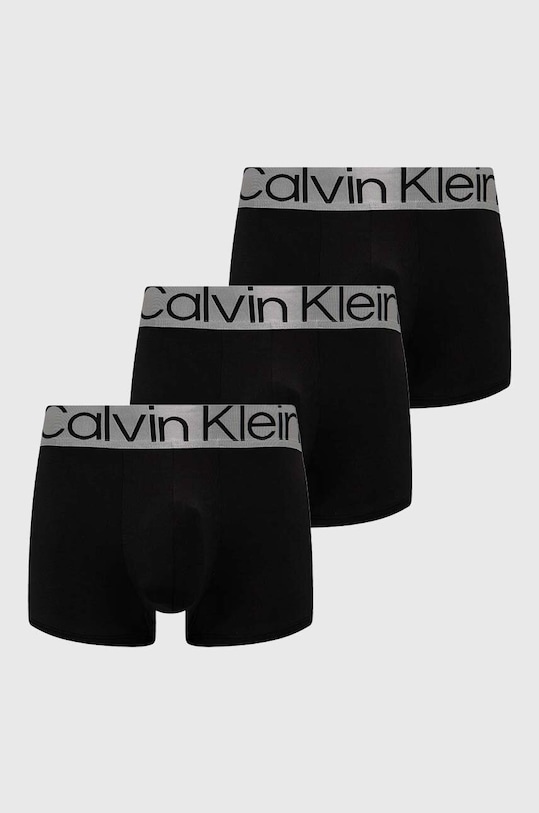 Boxerky Calvin Klein Underwear 3-pack pletenina černá 000NB3074A