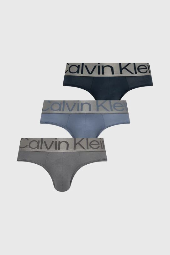 Calvin Klein Underwear slipy 3-pack dzianina szary 000NB3129A