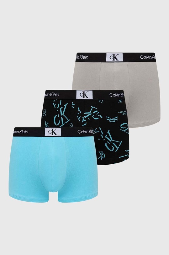 Calvin Klein Underwear bokserki 3-pack wzorzyste turkusowy 000NB3528E
