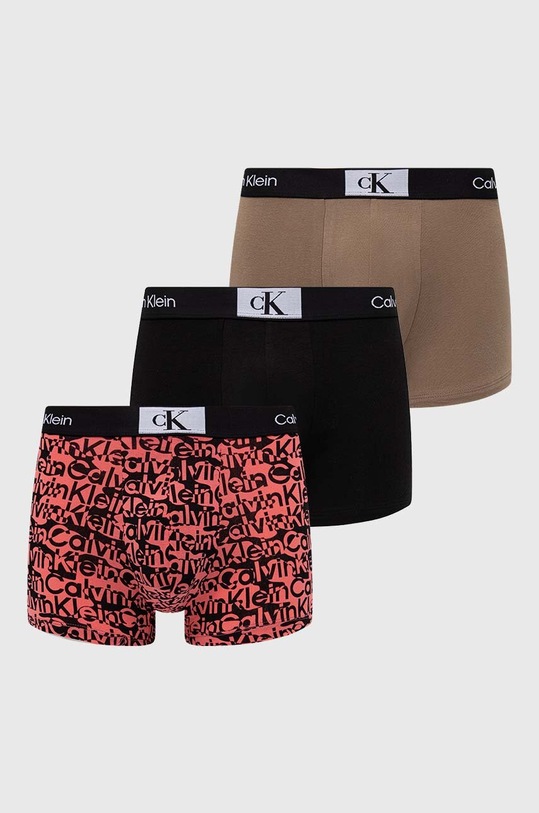 Boxerky Calvin Klein Underwear 3-pack hladký vícebarevná 000NB3528E