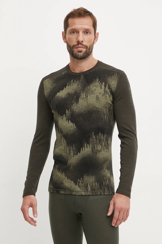 Smartwool longsleeve funkcyjny Classic Thermal Merino outdoor zielony SW016350
