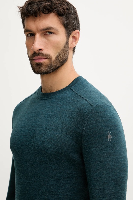 Smartwool longsleeve funkcyjny Classic Thermal Merino zielony SW016350