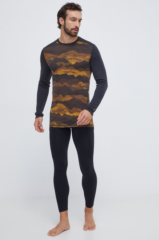 Smartwool longsleeve funkcyjny Classic Thermal Merino SW016350 brązowy AW24