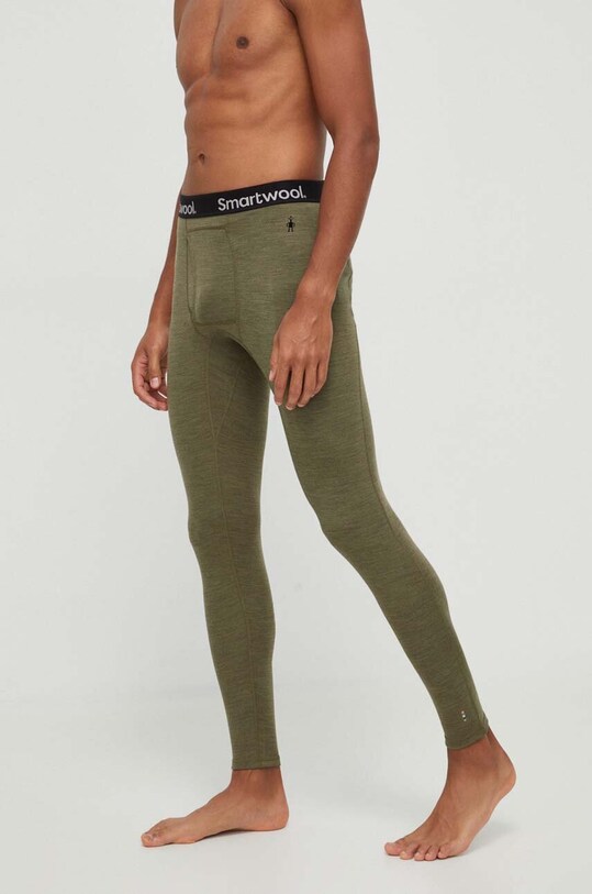 Smartwool legginsy funkcyjne Classic Thermal Merino Planet friendly zielony SW016362