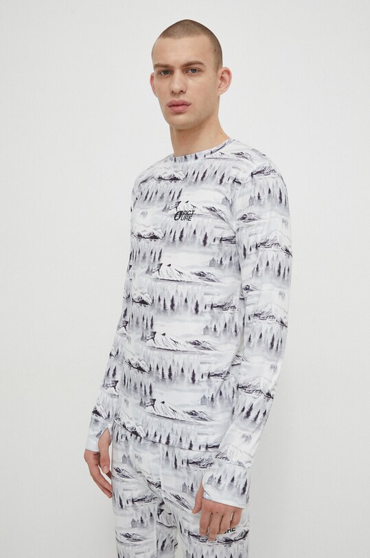 Picture longsleeve funcțional Nangha Planet friendly alb MTS1072