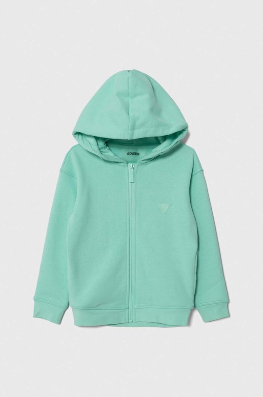 Dječja dukserica Guess bez uzorka tirkizna L2YQ44.KAIJ1.9BYX