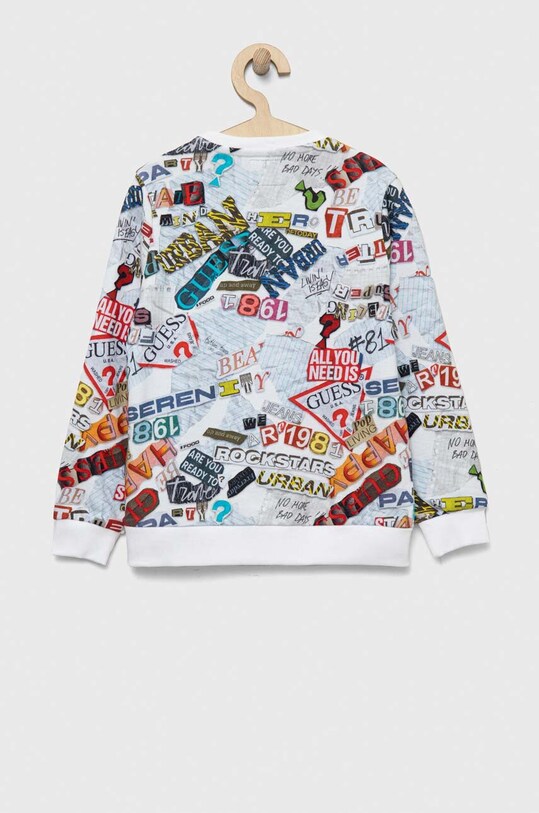 Guess hanorac de bumbac pentru copii L3YQ01.KA6R3.9BYX alb AW23