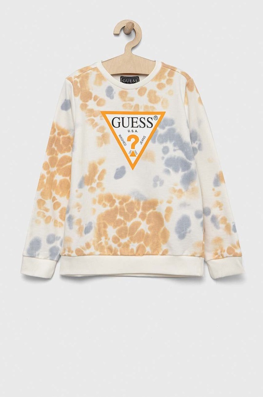 Παιδική βαμβακερή μπλούζα Guess L3YQ01.KA6R3.9BYX μπεζ AW23