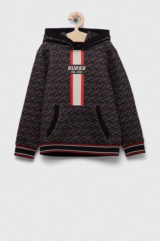 Guess bluza dziecięca z kapturem brązowy L3YQ33.JR06W.9BYX